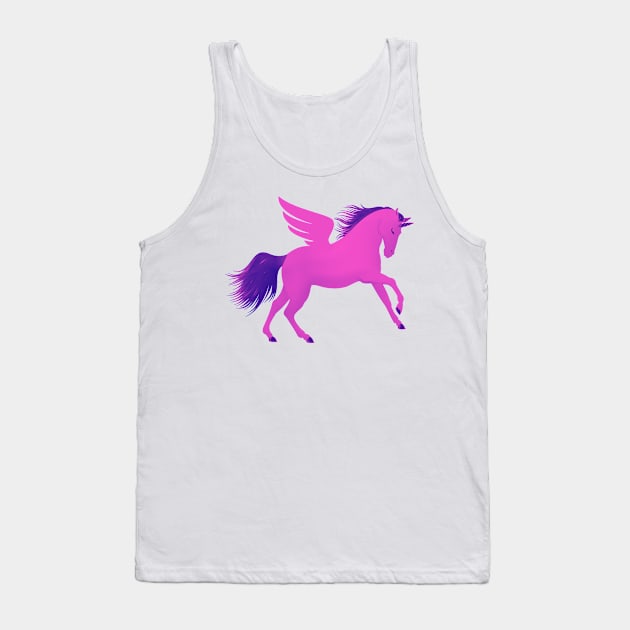 Purple Pink Unicorn, Mythical Creature Tank Top by ViralAlpha